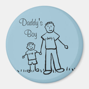 Papa's Boy Custom Family Character Art Magnets Magneet
