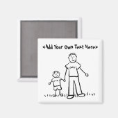 Papa's Boy Custom Family Magnet Magneet (Voorkant / Achterkant)