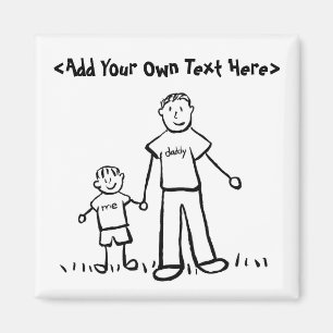 Papa's Boy Custom Family Magnet Magneet