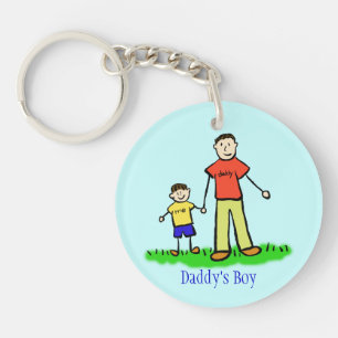 Papa's Boy Family Characters Art Custom Sleutelhan Sleutelhanger