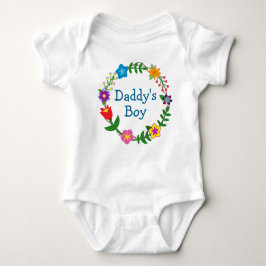 Papa's Boy in Floral Lijst Bodysuit