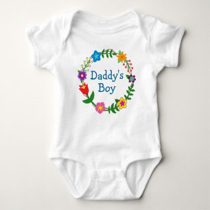 Papa's Boy in Floral Lijst Bodysuit