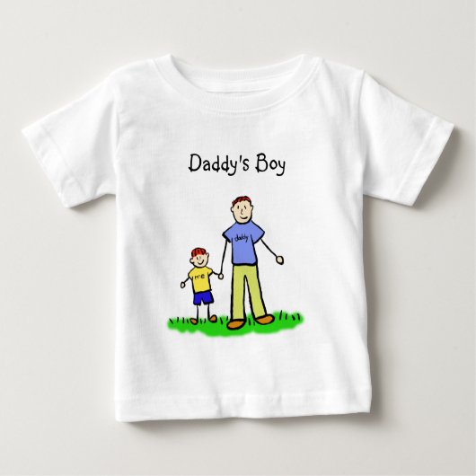 Papa's Boy Personalized Family Characters Shirt (Voorkant)