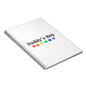 Papa's Boy, Pride Rainbow Hearts, grappige Cool LG Notitieboek (Rechterzijde)