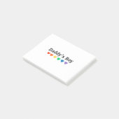 Papa's Boy, Pride Rainbow Hearts, grappige Cool LG Post-it® Notes (Schuin)