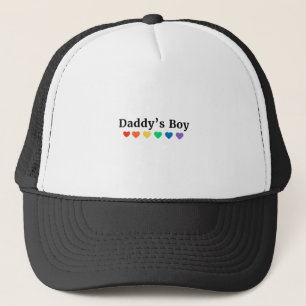 Papa's Boy, Pride Rainbow Hearts, grappige Cool LG Trucker Pet
