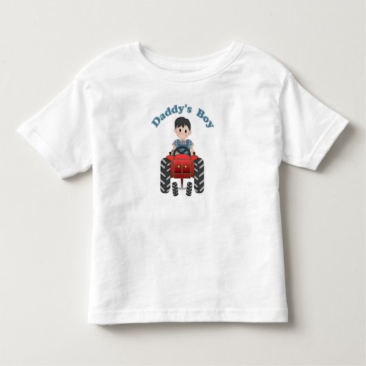 Papa's Boy Tractor Kinder Shirts (Voorkant)