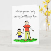 Papa's Boy Vader en Son Custom Wenskaart Kaart (Gele Bloem)