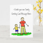 Papa's Boy Vader en Son Custom Wenskaart Kaart (Gele Bloem)