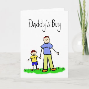 Papa's Boy Vader en Zoon Familie Wenskaarten Kaart