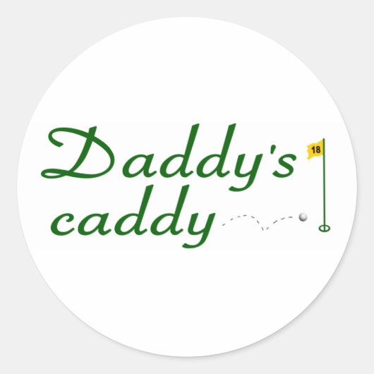 Papa's Caddy 3 Ronde Sticker (Voorkant)