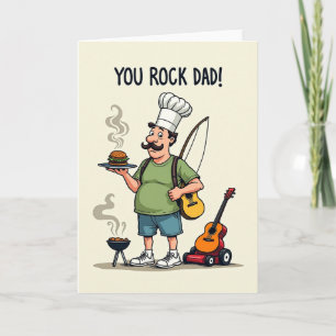 Papas Chefs Rock Carte de la Fête des Pères