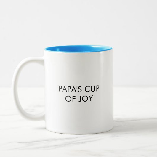 Papa's Cup of Joy Funny Coffee Mug (Gauche)