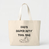 Papa's Dappere Duty Tool-tas Grote Tote Bag (Voorkant)