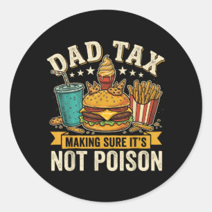 Papa's delen om ervoor te zorgen dat het niet gift ronde sticker