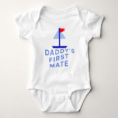 Papa's eerste stuiver met Sailboot Romper (Voorkant)