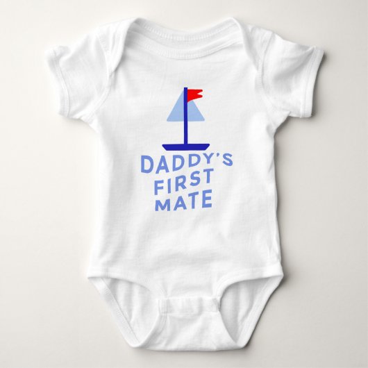 Papa's eerste stuiver met Sailboot Romper (Voorkant)