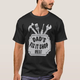 Papa's Fix It Shop Handyman Vaderdag Dad Joke T-shirt