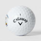 Papa's Future Caddy Personaliseer foto Moderne Gol Golfballen (Logo)