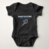 Papa's Future Doubles Partner Funny Tennis Quote Romper (Voorkant)