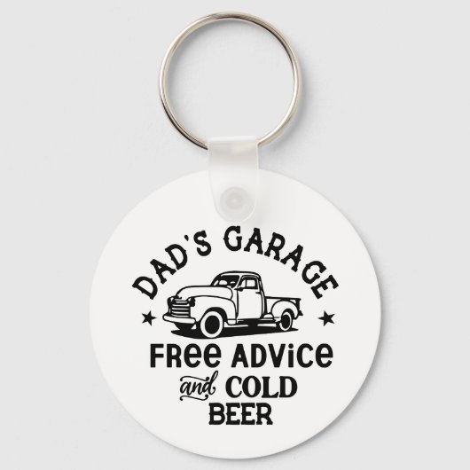 Papa's Garage Gratis Advies Koude Bierwagen Sleutelhanger (Voorkant)