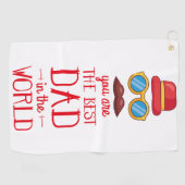 Papa's geheim voor Golfsucces: beste vader Golfhanddoek (Horizontaal)