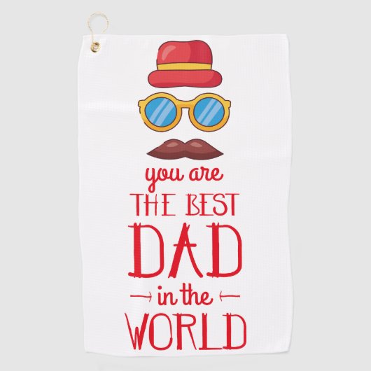 Papa's geheim voor Golfsucces: beste vader Golfhanddoek (Voorkant)