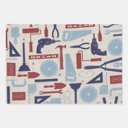 Papa's gereedschap inpakpapier vel (Voorkant 2)