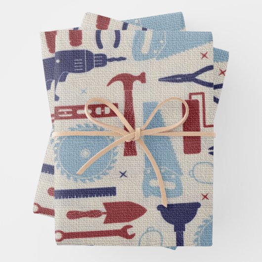 Papa's gereedschap inpakpapier vel (In situ)