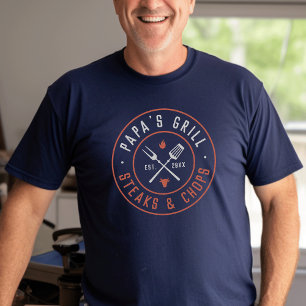 Papa's grill, speciaal jaar ingesteld t-shirt
