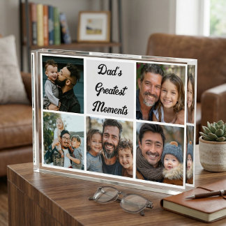 Papa's Grootste Momenten Aangepaste Familie Fotoco Fotoblokken