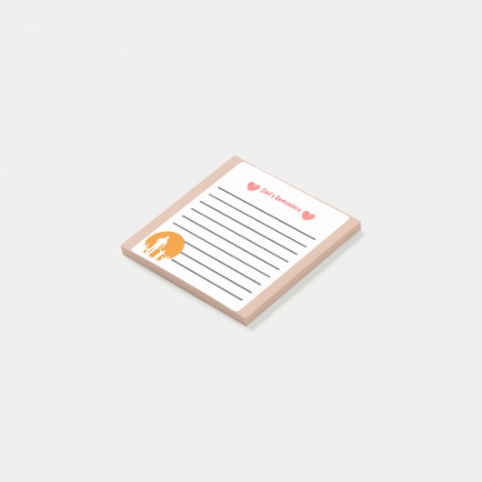 Papa's Herinneringen Gepersonaliseerde Vaderdag Post-it® Notes (Schuin)