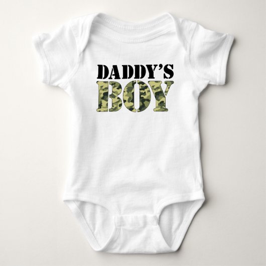 Papa's jongen Camo Romper (Voorkant)