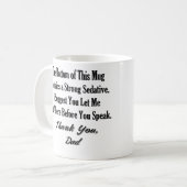 Papa's kalmeringsmiddel koffiemok (Voorkant links)