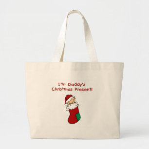 Papa's kerstcadeau T-shirts en cadeaus Grote Tote Bag