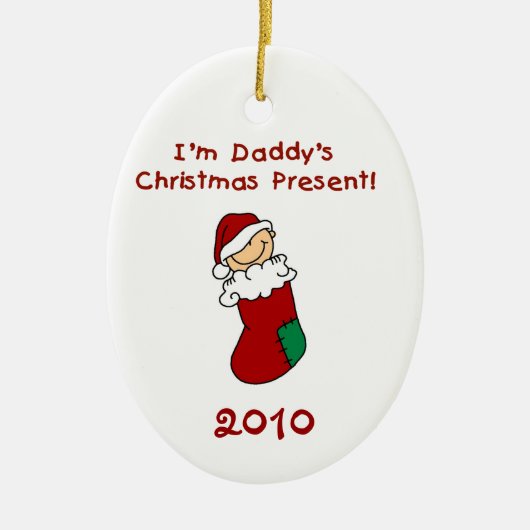 Papa's kerstcadeautje Baby Ornament (Voorkant)