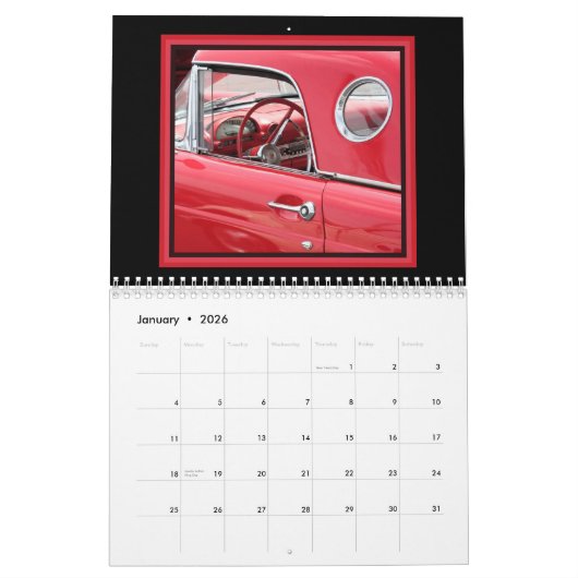 Papa's klassieke auto's kalender (Jan 2026)