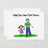 Papa's klein meisje Briefkaart (Brunette) (Voorkant / Achterkant)