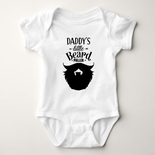 Papa's kleine baard Puller Romper (Voorkant)