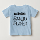 Papa's kleine banjo Player Baby T-shirt (Voorkant)
