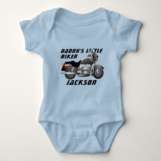 Papa's kleine biker met motor romper (Voorkant)