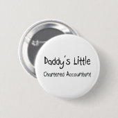 Papa's kleine charteraccountant ronde button 5,7 cm (Voorkant /achterkant)