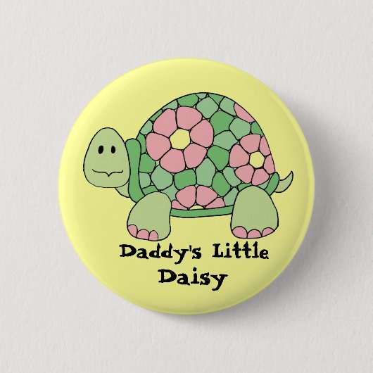 Papa's kleine Daisy Ronde Button 5,7 Cm (Voorkant)