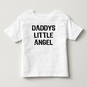 Papa's kleine engel-achtertekst met achterste ring kinder shirts