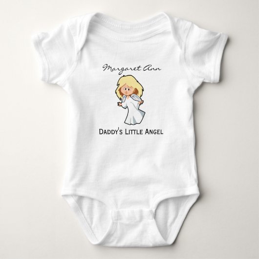 Papa's kleine engel, speciaal gepersonaliseerd, 2- romper (Voorkant)