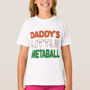 Papa's kleine gehaktbal grappige italiaanse papa g t-shirt