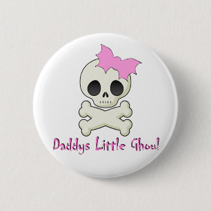 Papa's kleine Ghoul Chiller Font Ronde Button 5,7 Cm