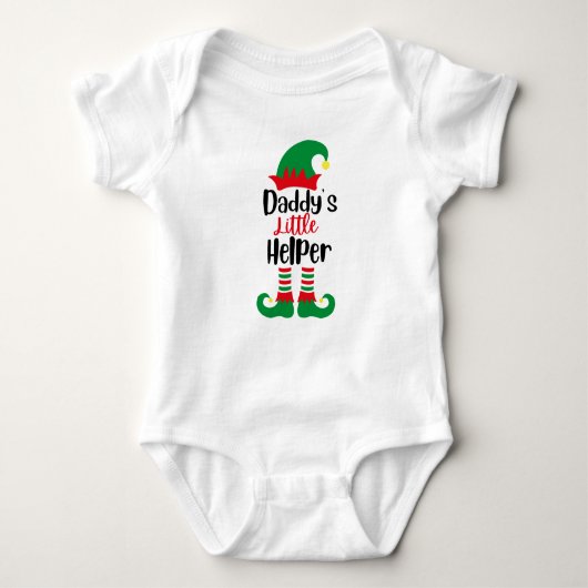 Papa's kleine helper kerst elf romper (Voorkant)