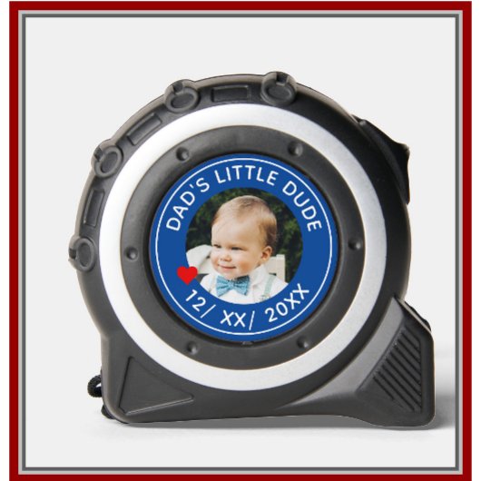 PAPA'S KLEINE KEREL Fotodate Blauw Rolmaat