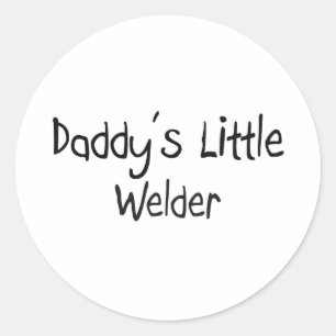Papa's kleine lasser ronde sticker